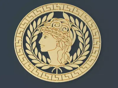 Ornament Greek circular 3 3D print model