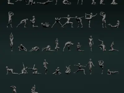 Yoga Man 03 3D model