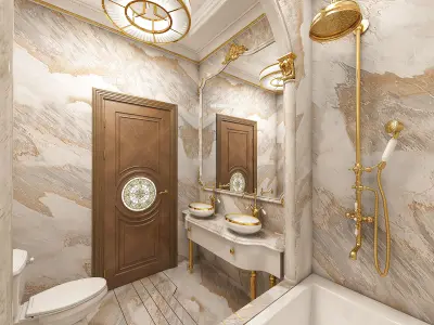 classic luxury bathroom 3D model
