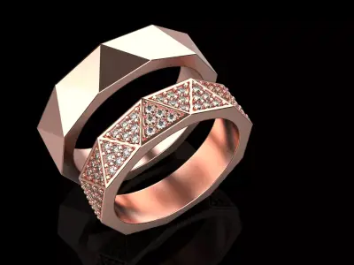 Wedding ring model 338 3D print model