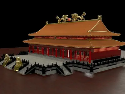 Chinese  ancient building  3D model