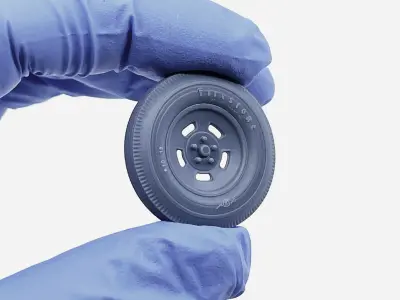 15x4 Halibrand Sprint Wheel Firestone 670-15 Tire 3D print model