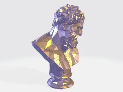 Heracles bust WIREFRAME VORONOI WIREMESH MESH 3D print model