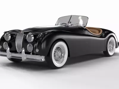 Jaguar XK140 1954 3d model 3D model