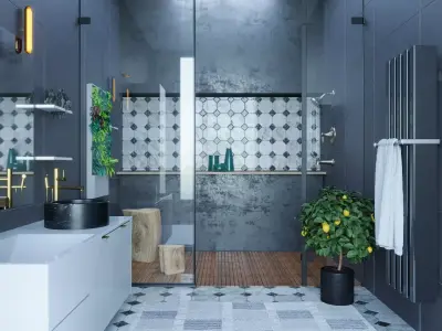 Bathroom Corona C4D 3D model