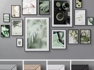 Photo Frames Set  87 3D model