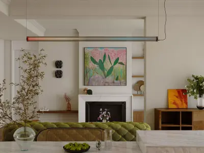 Mid Century interior scene 3D model