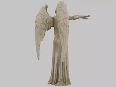 Weeping Angel Statue Low-poly 3D model