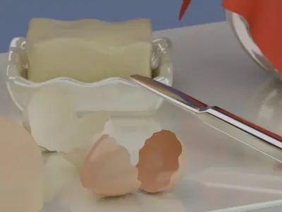 Kitchen Cabinet and Accessories Props Set Low-poly 3D model