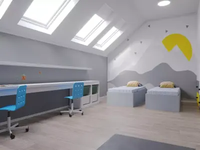 Empty interior 3D model purchase