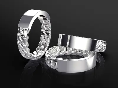 5mm CUBAN LINK RING SIZE 5 USA 3D print model