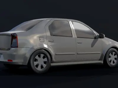 Logan lowpoly opel corsa Low-poly 3D model