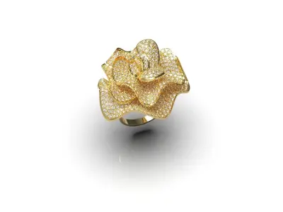 flower ring Free 3D print model purchase