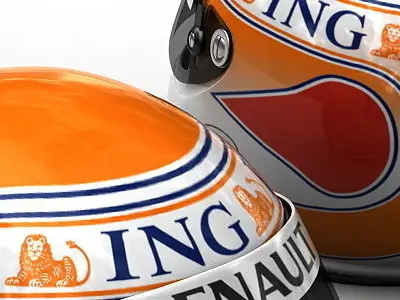Helmet F1 2009 Nelson Piquet Jr Nelsinho 3D model