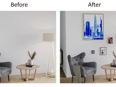 Picture frame collection - Tray Low-poly 3D model