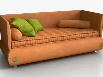 Sofa Comfort Orange 3D model