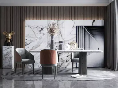 Home restaurant decoration Modern Restaurant 3D model