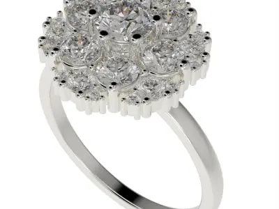 Cluster ring 3D print model