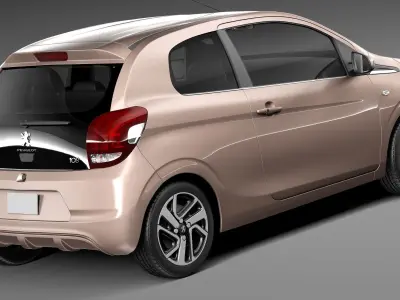 Peugeot 108 3-door 2015 3D model
