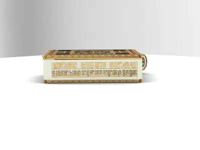 Necklace gold and jewelry box 3D print model