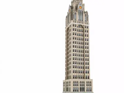 Art Deco Skyscraper model pack Low-poly 3D model