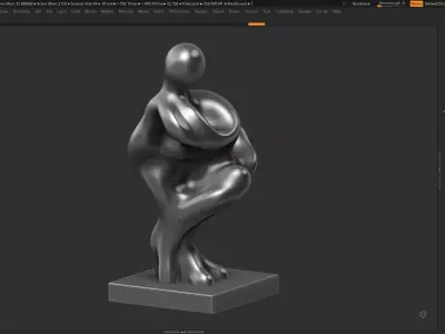 Modern Abstract Decorative sculpture 3d print model 137 3D print model