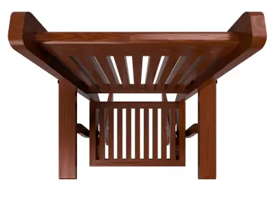 Wooden chair garden 3D model