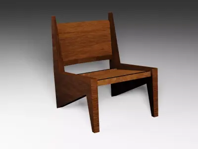 Garden Chair Low-poly 3D model