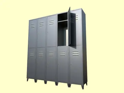 Lockers metal locker 3D model