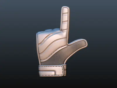Goalkeeper Glove Stylized 3D print model