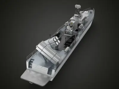 Fast Patrol Boat 40  Low-poly 3D model