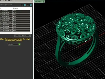 STL 3DM Women Ring Womens Ring Diamonds With Stone Model 3D print model