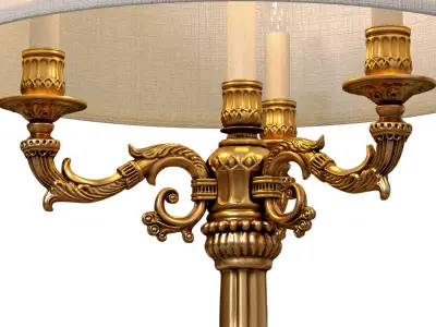 Jonathan lighting Gold Classical European traditional Floor lamp 3D model