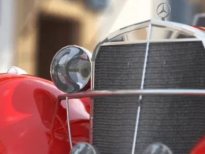 WII K770 Mercedes Benz Car Low-poly 3D model