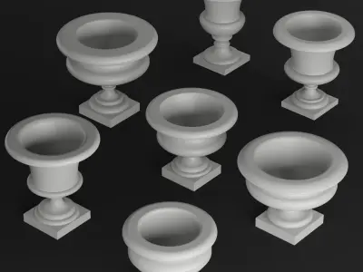 Classic outdoor vase  3D Model Collection