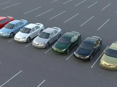 R3DP ASIAN CARS LOW-POLY PBR - Toyota Camary Low-poly 3D model