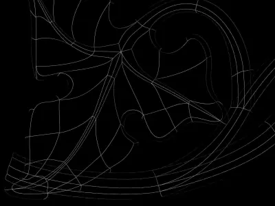 3d stl model of grape leaf decor for CNC router 3D print model