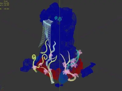 Game Cartoon - Angle House Damage Status 03 3D model