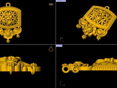 Designer Matt Pendant - 0100 3D print model