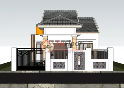 House 8x11m code 505- Sketchup 3D model 3D model 3D model