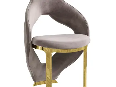 Botega Gold Armchair by Elve Luxury 3D model