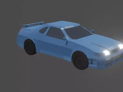 LowPoly Nissan Skyline Low-poly 3D model