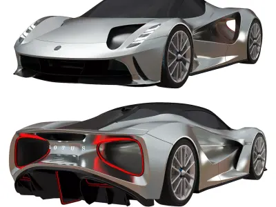 Lotus Evija 2020 Low-poly 3D model