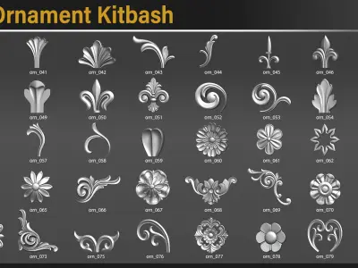 Ornament Kitbash Vol01  3D model