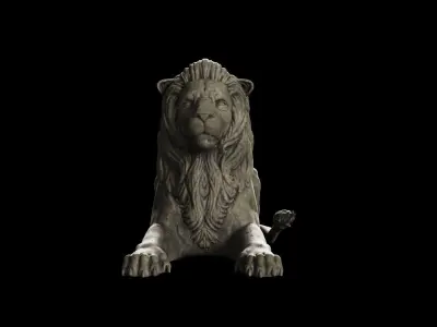 Lion Stachu Low-Poly 3D model