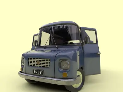 Cartoon Cargo Truck Low-poly 3D model