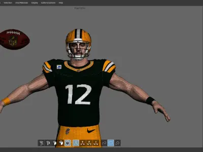Aaron Rodgers 3D model