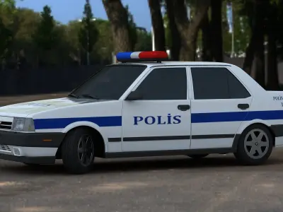 Tofas Dogan SLX Police Low-poly 3D model