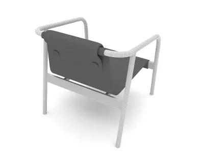 The decorative modern chair Low-poly 3D model