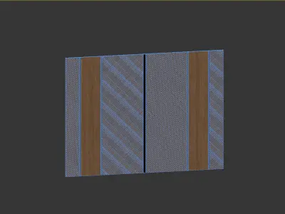 Decorative wall panel and headboard 2 3D model